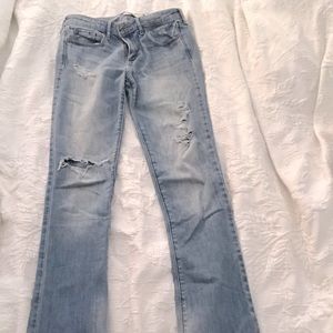 A&F Skinny Bootcut Distressed Jean